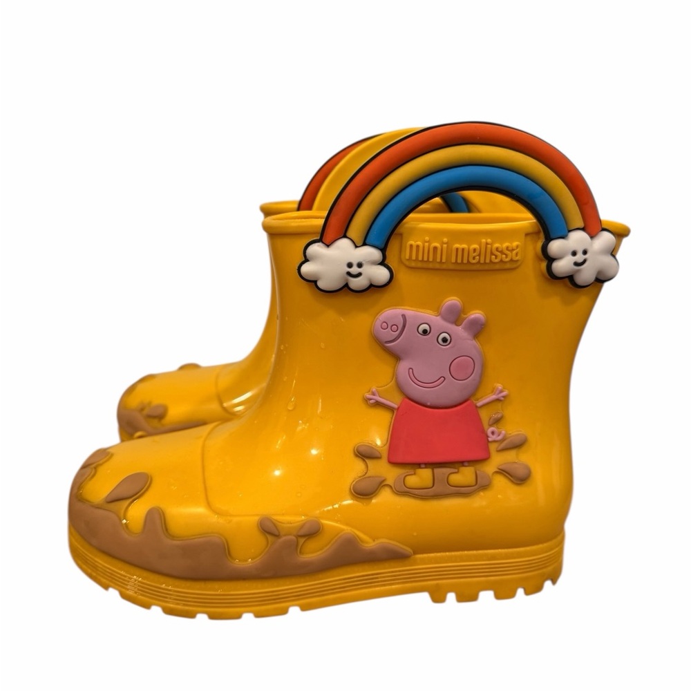 Mini Melissa Yellow Peppa Pig Rain Boots